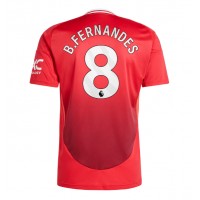 Camisa de Futebol Manchester United Bruno Fernandes #8 Equipamento Principal 2024-25 Manga Curta